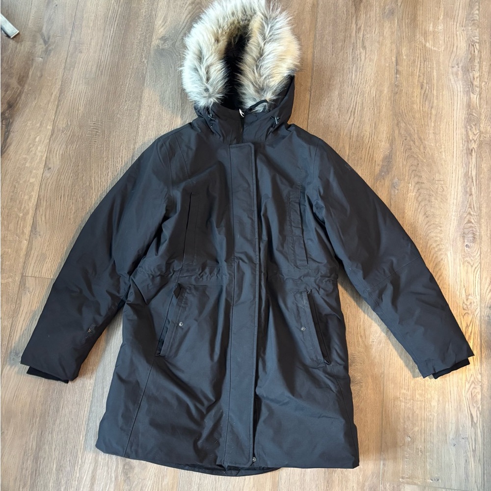 Helly Hansen Black Parka with Fur Trim